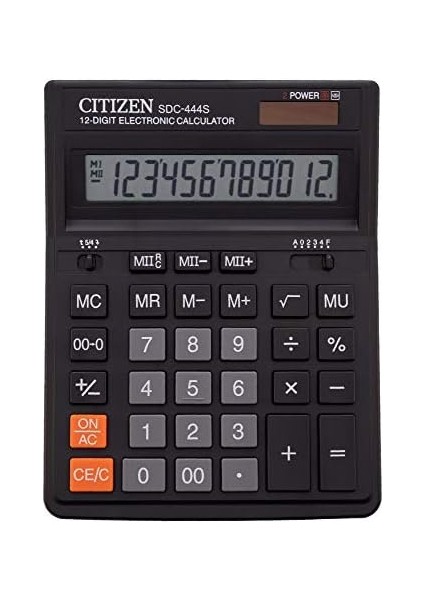 SDC-444S Büyük Hesap Makinesi, Siyah