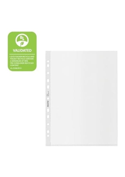 Recycle Poşet Dosya, A4, Şeffaf, 25 Adet