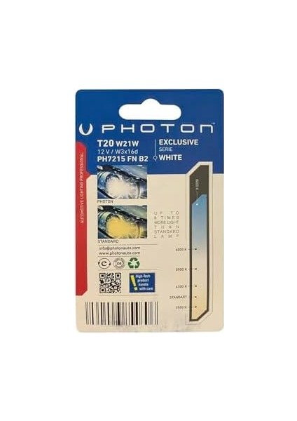 T20 W21W 12V Beyaz Fanlı LED Özel Seri Ampul Seti, 2 Adet