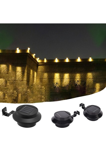 LED Solar Oluk Işığı Dunanar Işığı Günanenlik Çit Işığı Bahçe Aydınlatması Solar Bahçe LED Aydınlatma LED Işık Bahçe Işığı Güneş Enerjili Yol Aydınlatma Işığı Işık Sensörlü, Robeve, Siyah