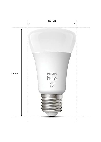 Huew 9.5-75W Beyaz Akıllı Ampul E27 Bluetooth Özellikli - Sarı Işık