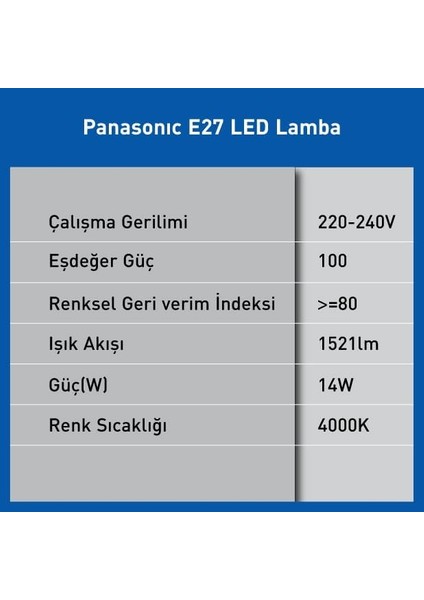 LED E27 14W 1521LM 6500K