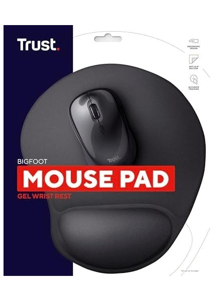 16977 Bigfoot Ergonomik Mousepad, Siyah