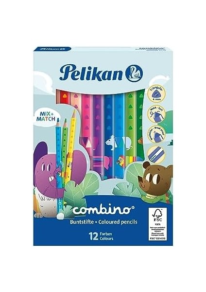 Combino 12LI Jumbo Üçgen Kuru Boya