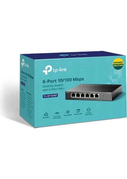 TL-SF1006P, 6-Port 10/100MBPS Desktop Switch With 4-Port Poe+