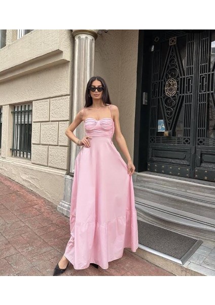 Melinda Ip Askılı Pembe Elbise fiyatları