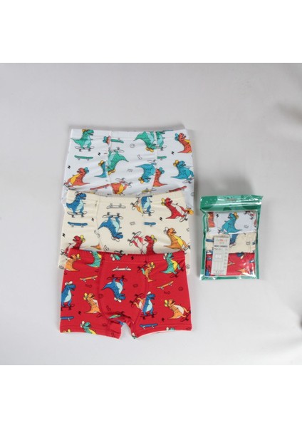 Elmas Karışık Desen 3lü Erkek Çocuk Boxer Set B-83