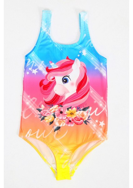 Şık Kız Çocuk Mayo Desenli Rahat Hızlı Kuruyan Mayo Deniz Havuz Plaj Mayosu modelleri