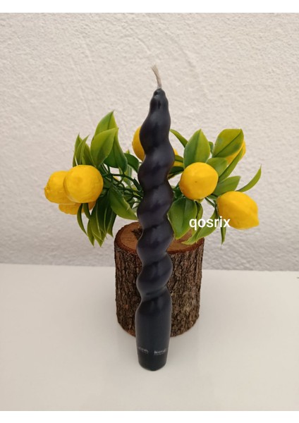 5'li Antrasit Gri Italyan Burgulu Şamdan Soya Mumu Doğal Kokulu Uzun Çubuk Konik Burgu Spiral Mum Dekoratif modelleri