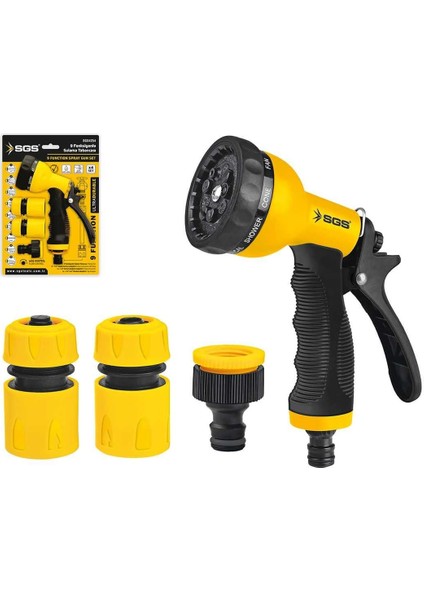 Sgs 4254 3 Fonksiyonlu Sulama Tabancası (4 Parça Set)