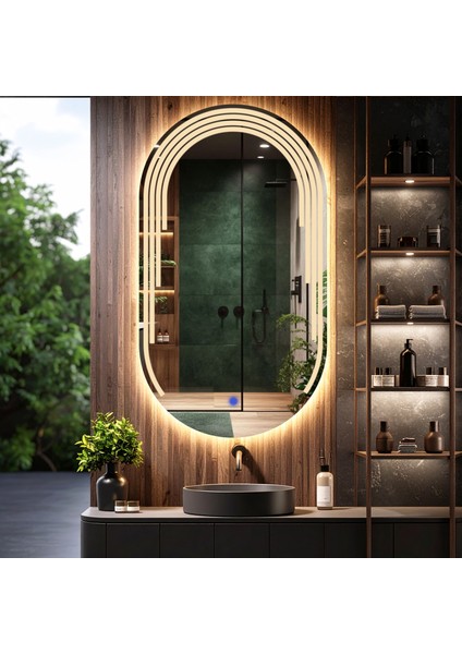 Eloura Günışığı Led'li Lazer Kumlamalı Lavabo & Banyo Aynası (Dokunmatik Sensörlü) modelleri