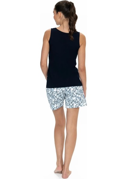 U.s. Polo Assn. Kadın Lacivert %100 Pamuk Şort-Atlet Pijama Takımı - ARASS20J05W5J