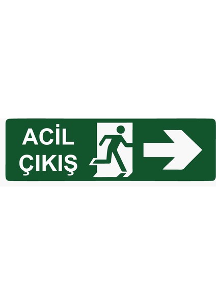 Acil Çıkış Uyarı Levhası Etiket 25X35 cm