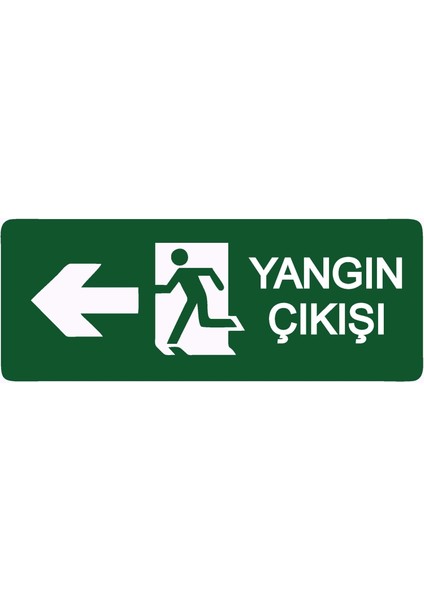 Yangın Çıkışı Uyarı Levhası Etiket 25X35 cm