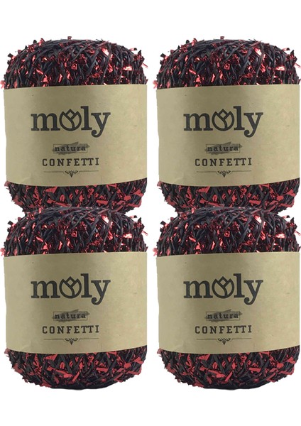 Natura Confetti 50 gr 4’lü Paket - Şerit Örgü Ipi