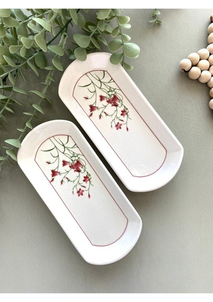 Fushia Çiğdem 2’li Oval Kahvaltılık