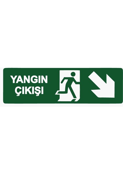 Yangın Çıkışı Uyarı Levhası Pvc 25X35 cm