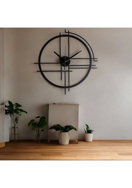 45 cm Siyah Çelik Duvar Saati – Sessiz Quartz Mekanizma, Paslanmaz ve Dayanıklı Tasarım modelleri