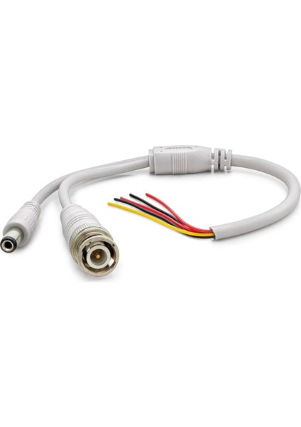 Power Jak Kablo Dc + Bnc 30CM Beyaz HDX5531