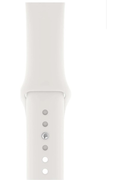 Apple Watch Uyumlu Series 3 4 5 6 7 8 9 Se 38 40 41 mm Series 10 42MM (S) Silikon Kordon Kayış