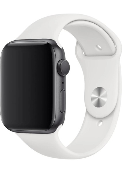 Apple Watch Uyumlu Series 3 4 5 6 7 8 9 Se 38 40 41 mm Series 10 42MM (S) Silikon Kordon Kayış