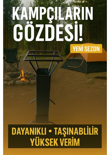Taşınabilir Rocket Soba | Odunlu Isıtıcı & Yemek Pişirme Sobası fiyatları