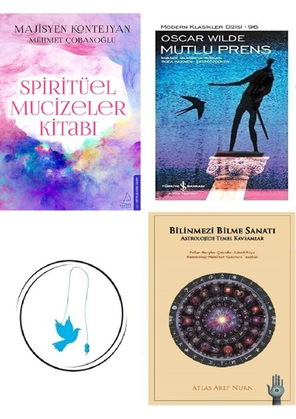 Spiritüel Mucizeler Kitabı + Bilinmezi Bilme Sanatı + Mutlu Prens + Uçan Kuş Ayraç (Bu Set Yeni ve Eski Kitaplardan Oluşmaktadır)