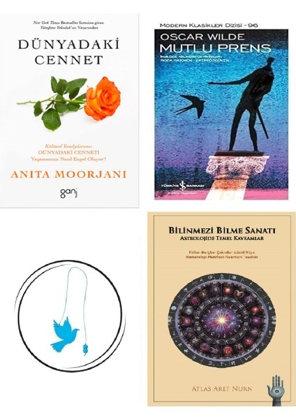 Dünyadaki Cennet Anita Moorjani + Bilinmezi Bilme Sanatı + Mutlu Prens + Uçan Kuş Ayraç (Bu Set Yeni ve Eski Kitaplardan Oluşmaktadır)