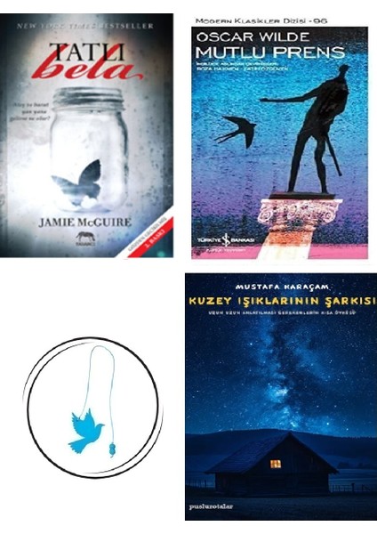 Tatlı Bela - Jamie Mcguire + Mutlu Prens + Kuzey Işıklarının Şarkısı + Uçan Kuş Ayraç (Bu Set Yeni ve Eski Kitaplardan Oluşmaktadır)