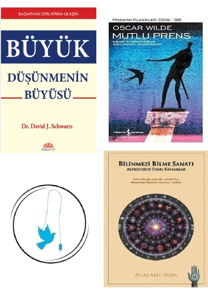 Büyük Düşünmenin Büyüsü - David J. Schwartz + Bilinmezi Bilme Sanatı + Mutlu Prens + Uçan Kuş Ayraç (Bu Set Yeni ve Eski Kitaplardan Oluşmaktadır)
