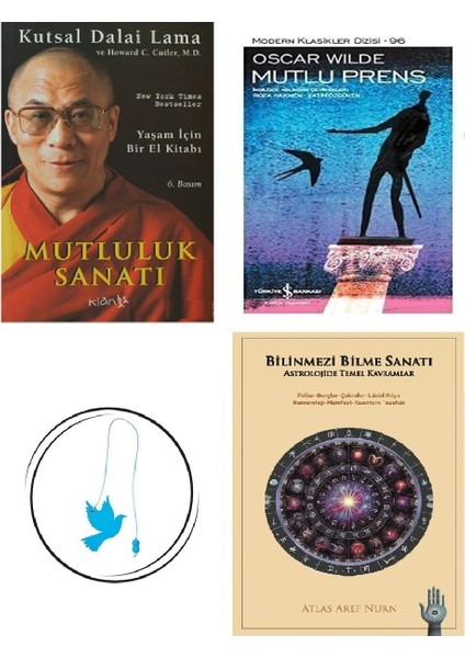 Mutluluk Sanatı - Yaşam Için Bir El Kitabı + Mutlu Prens + Bilinmezi Bilme Sanatı + Uçan Kuş Ayraç (Bu Set Yeni ve Eski Kitaplardan Oluşmaktadır)