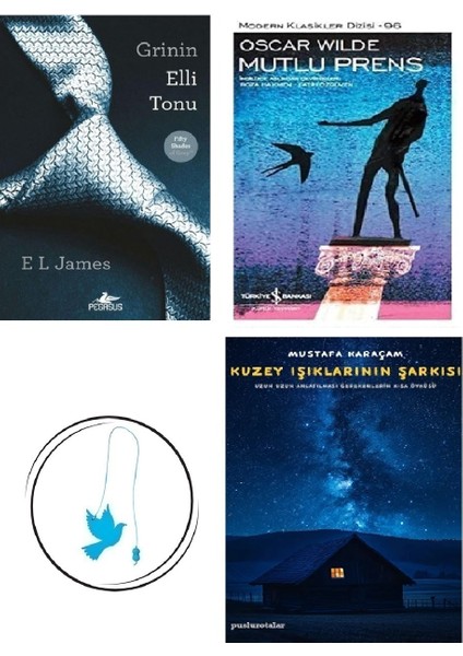 Grinin Elli Tonu - E. L. James + Mutlu Prens + Kuzey Işıklarının Şarkısı + Uçan Kuş Ayraç (Bu Set Yeni ve Eski Kitaplardan Oluşmaktadır)