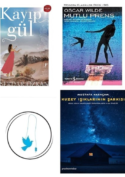 Kayıp Gül - Serdar Özkan + Mutlu Prens + Kuzey Işıklarının Şarkısı + Uçan Kuş Ayraç (Bu Set Yeni ve Eski Kitaplardan Oluşmaktadır)