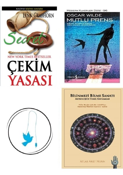 New York Times Çok Satanlar: Çekim Yasası- Secret + Bilinmezi Bilme Sanatı + Mutlu Prens + Uçan Kuş Ayraç (Bu Set Yeni ve Eski Kitaplardan Oluşmaktadır)