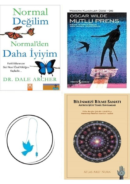 Normal Değilim Normal'den Daha Iyiyim - Dale Archer + Bilinmezi Bilme Sanatı + Mutlu Prens + Uçan Kuş Ayraç (Bu Set Yeni ve Eski Kitaplardan Oluşmaktadır)