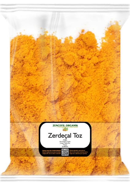 Toz Zerdeçal 500 Gr. Zerdeçal Tozu Öğütülmüş Zerdeçal 0,5 Kg.