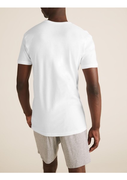 Saf Pamuklu 3'lü Kısa Kollu Atlet Seti indirimleri