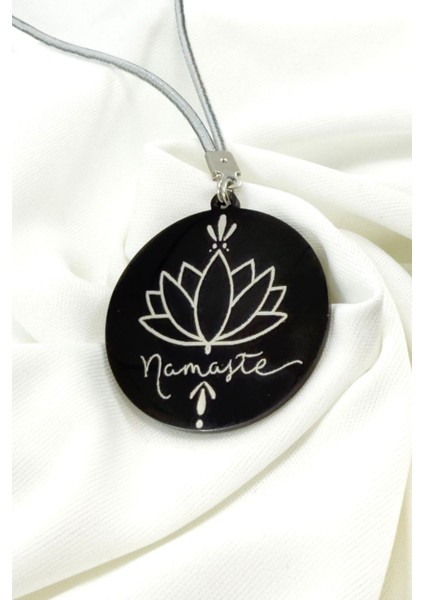 Siyah Çelik Her Şey Çok Güzel Olacak Lotus Çiçeği Yazılı Araba Dikiz Ayna Süsü