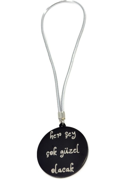 Siyah Çelik Her Şey Çok Güzel Olacak Lotus Çiçeği Yazılı Araba Dikiz Ayna Süsü fırsatları