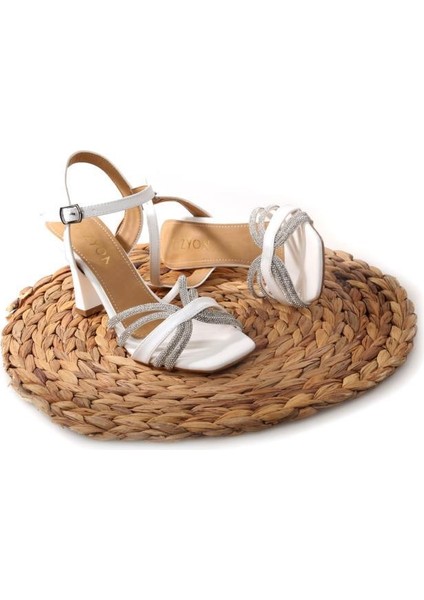 Wzy 02811 8,5 Topuklu Kadın Taşlı Sandalet Ayakkabı indirimleri