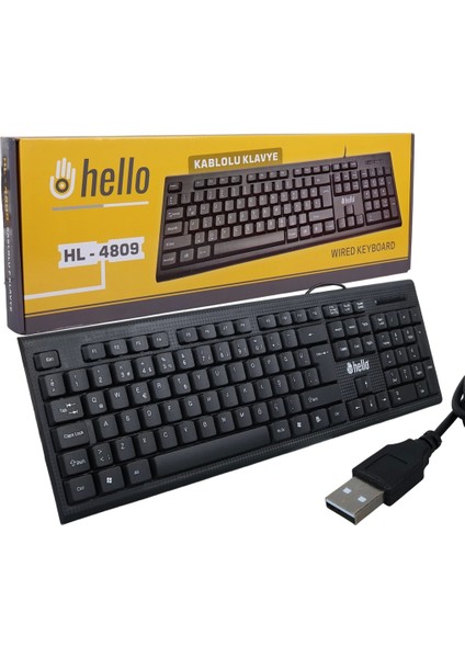 Standart Kablolu Siyah USB Q Klavye