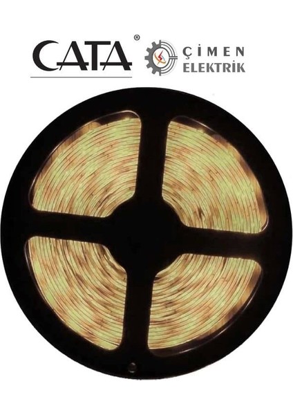 5 Metre Cata Ct 4486 10 Çip Şerit LED Iç Mekan Ilık Beyaz 4000K