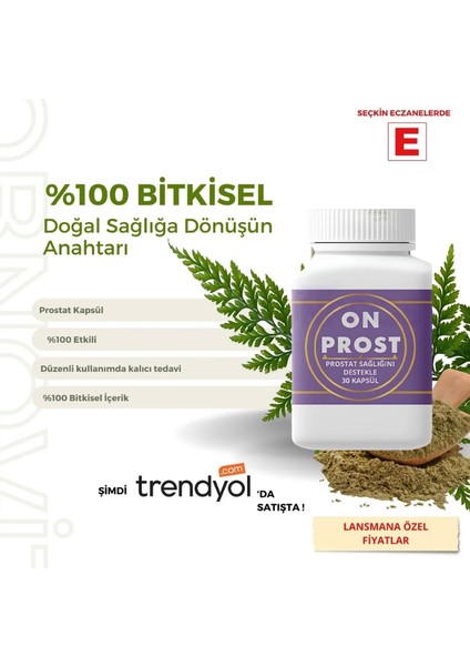Prost Prostat1 Kapsül %100 Bitkisel 60’lı Gıda Takviyesi Set