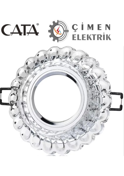 Cata Ct 6594 Sümbül Cam Spot Kasası LED Çerçeveli Günışığı - Priz ve Anahtar Için Uyumlu Çerçeve