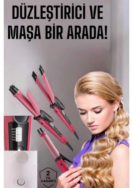 Saç Şekillendirici Düzleştirici ve Maşa Isı Ayarlı