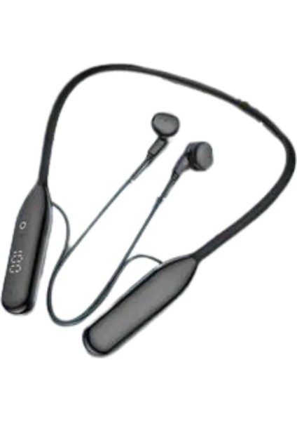 100 Saat Kablolu Boyun Askılı Dijital Göstergeli Bluetooth Kulaklık