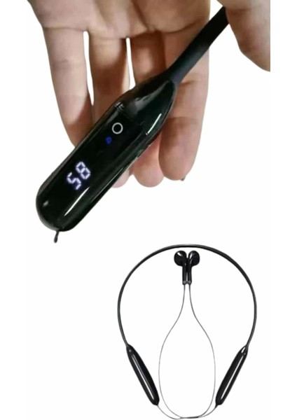 100 Saat Kablolu Boyun Askılı Dijital Göstergeli Bluetooth Kulaklık
