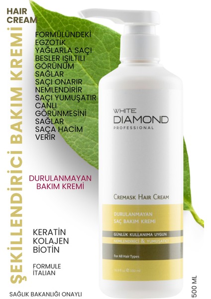 Nemlendirici Yumuşatıcı Şekillendirici Durulanmayan Saç Bakım Kremi 500 ml