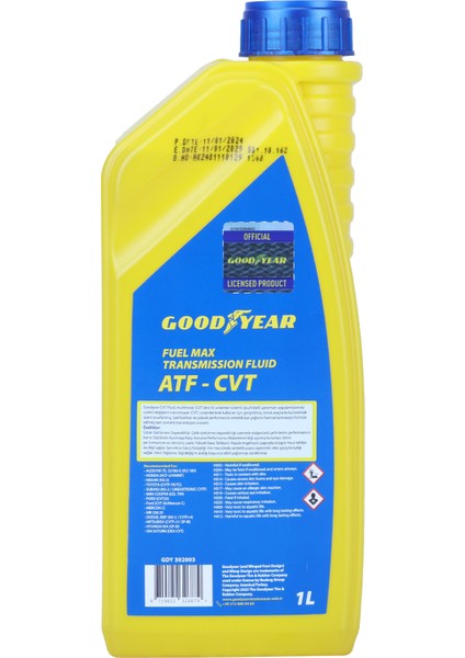 Atf-Cvt 1 Litre Şanzıman Yağı Oemkodu:bm modelleri