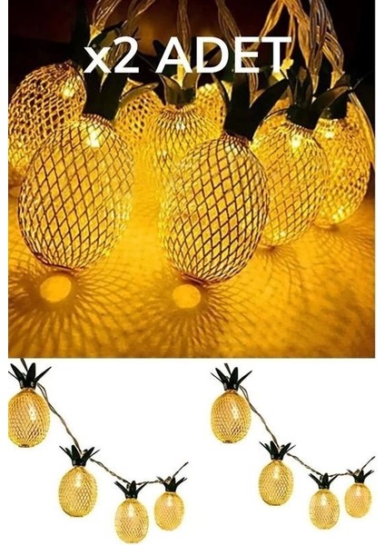 Dekoratif Pilli Pineapple Ananas Pilli Şerit LED Işık (1 Metre)
